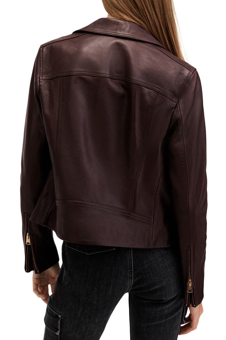 Dalby Leather Moto Jacket, Alternate, color, OXBLOOD RED