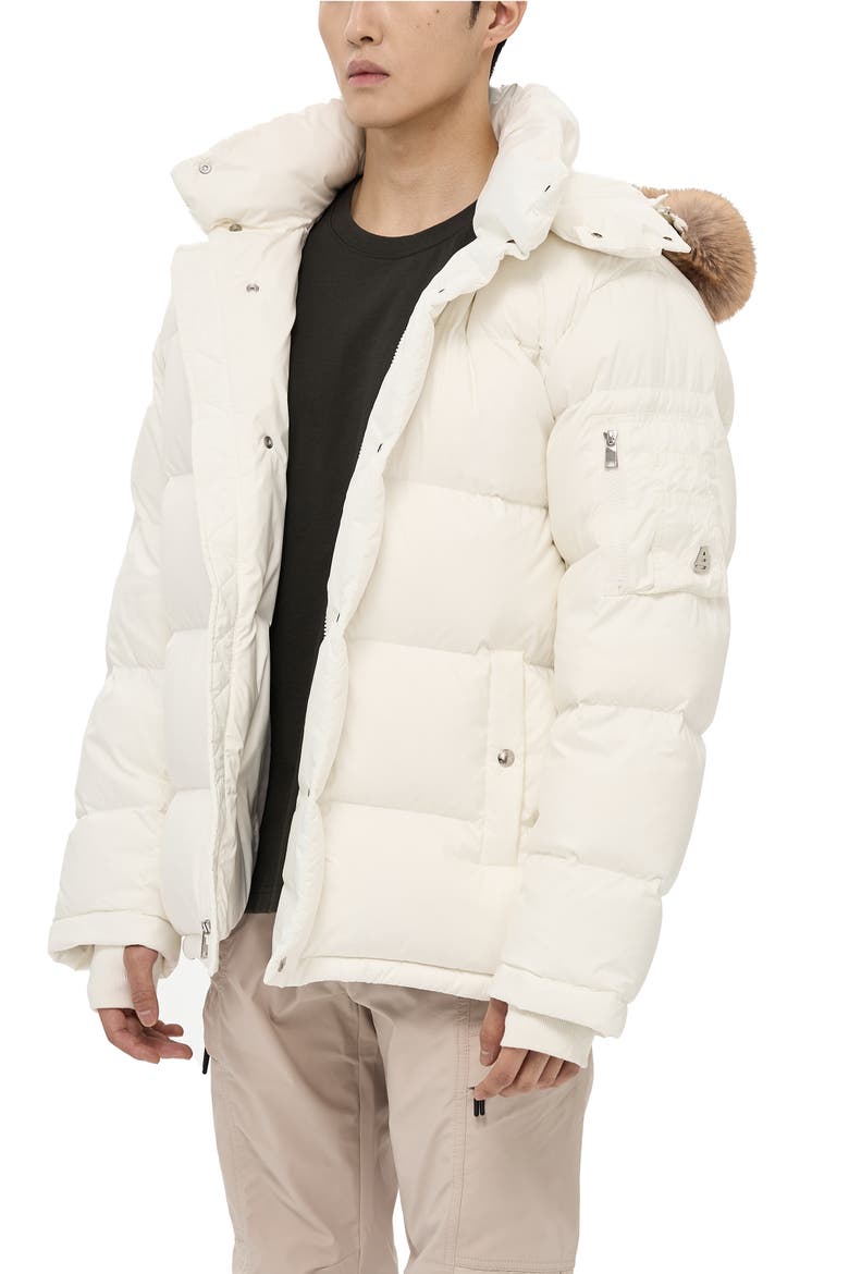 Minto Mens Detachable Hood Puffer, Alternate, color, Bone