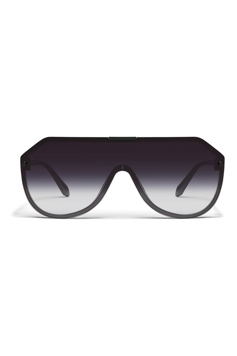 Showbiz 60mm Gradient Shield Sunglasses, Main, color, BLK/BLKFD