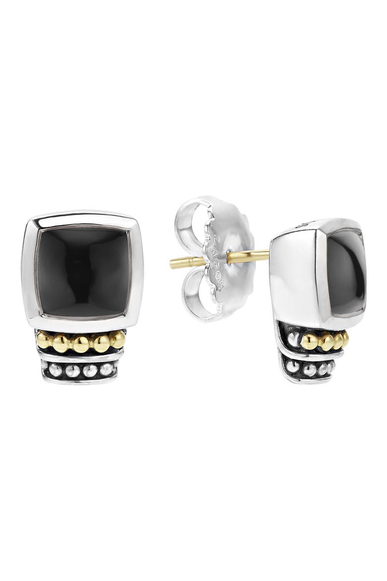 Rittenhouse Semiprecious Stone Stud Earrings, Main, color, BLACK ONYX