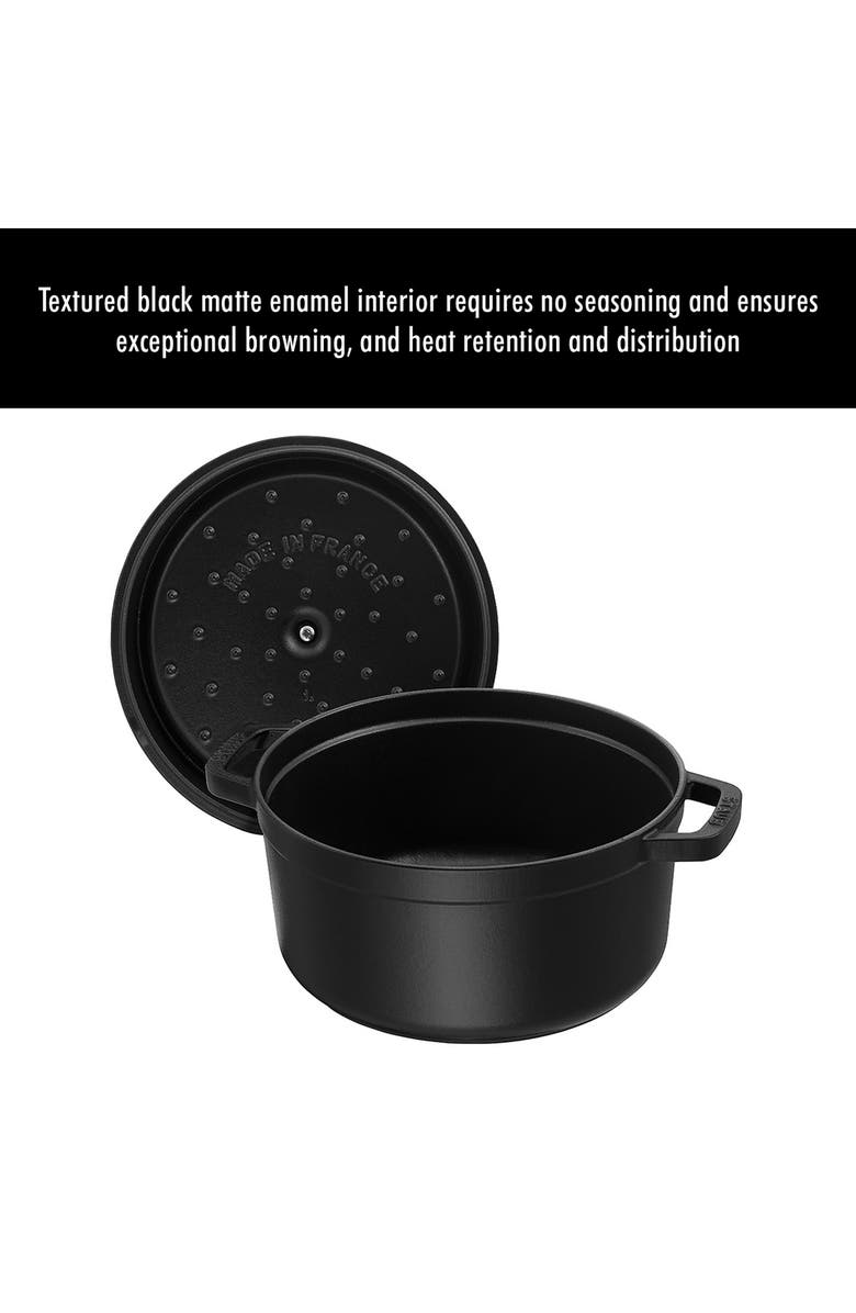 Staub 5.5-Quart Enameled Cast Iron Dutch Oven, Alternate, color, Matte Black