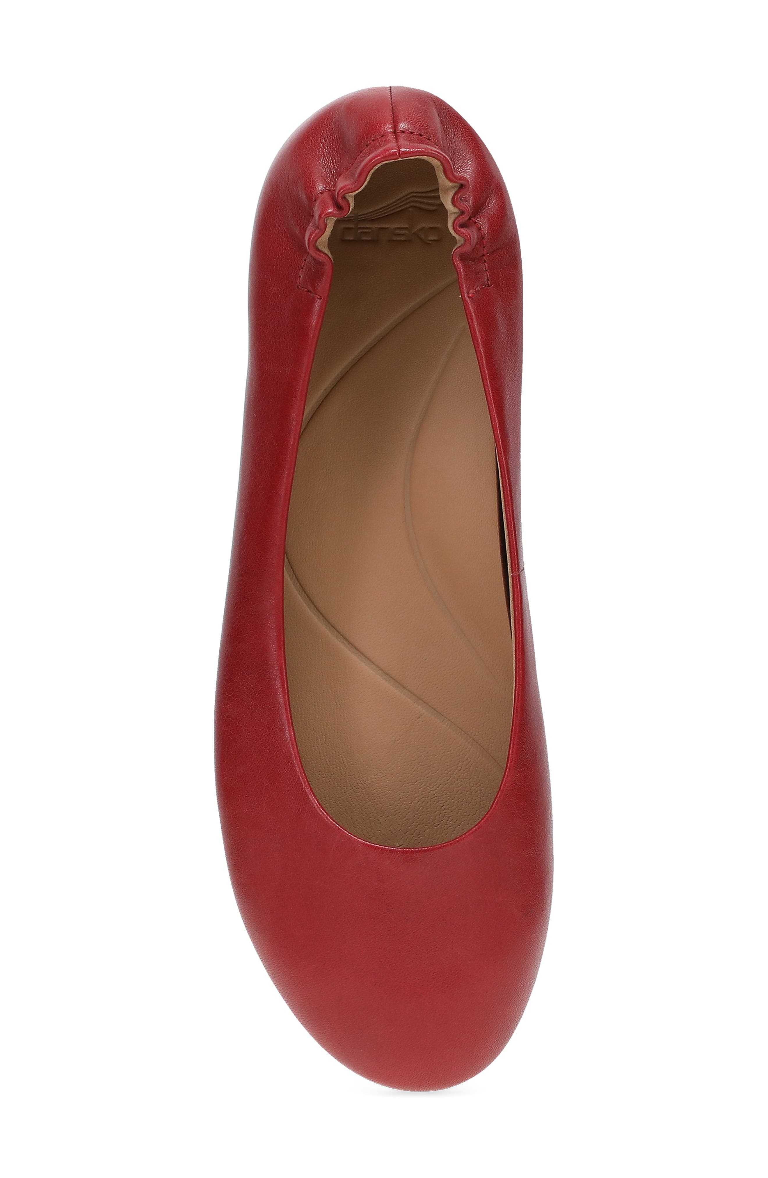 Mollie Ballet Flat, Alternate, color, RED NAPPA