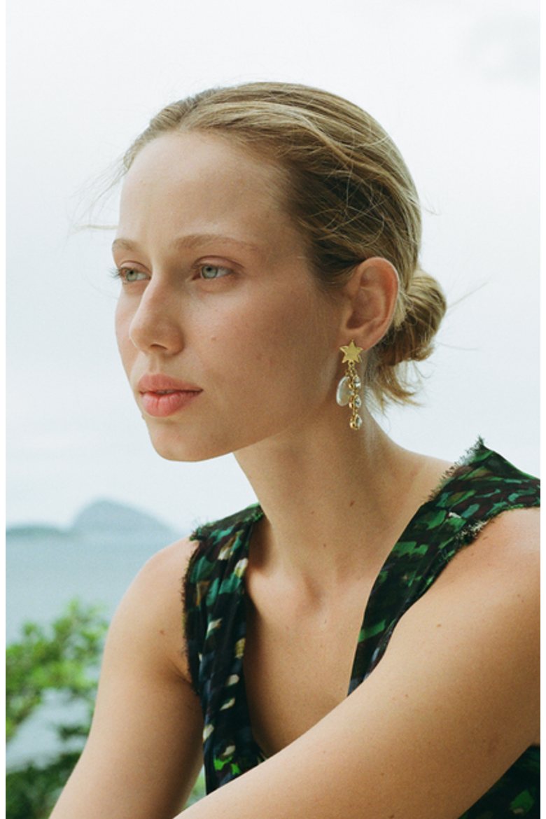 Ziggy Earrings, Alternate, color, Gold
