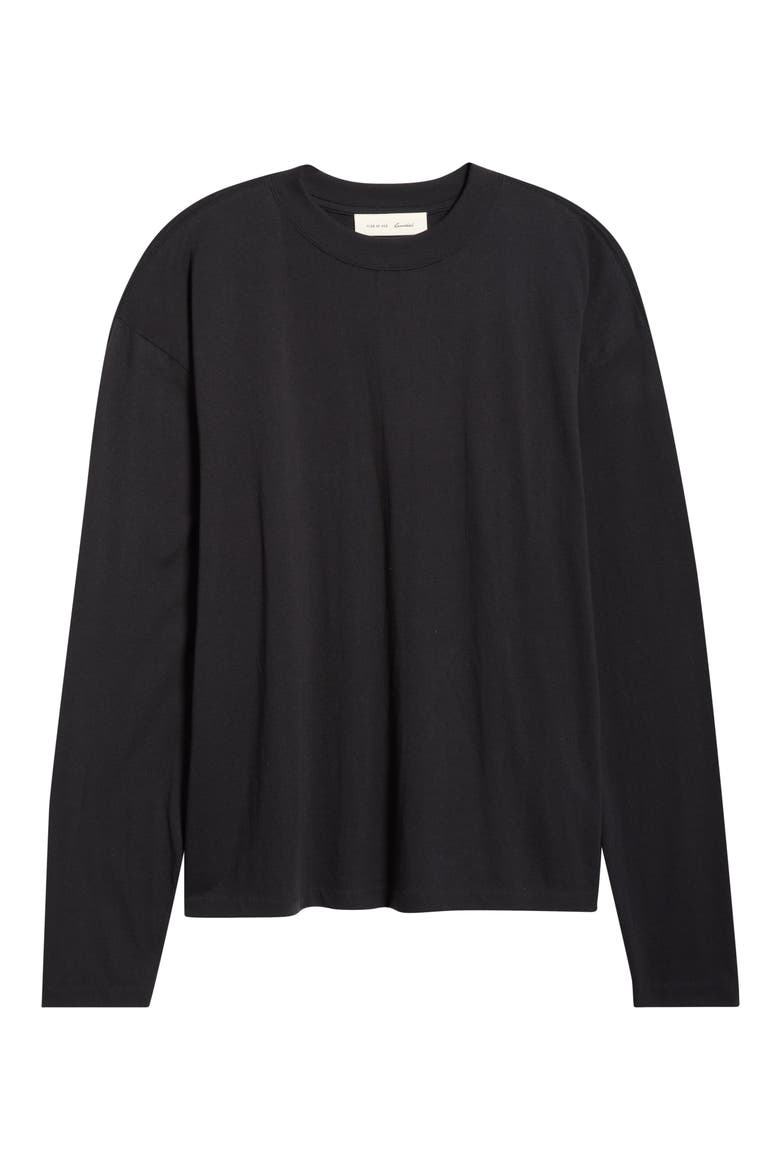 Signature Essential Long Sleeve T-Shirt, Alternate, color, VINTAGE BLACK