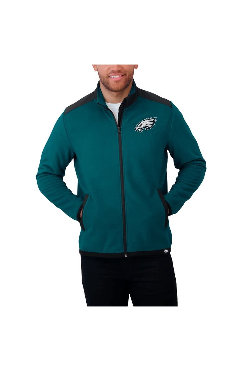 Darius Rucker Collection by Fanatics Men's Darius Rucker Collection by Fanatics Kelly Green Philadelphia Eagles Color Block Polar Fleece Full-Zip Jacket, Alternate, color,