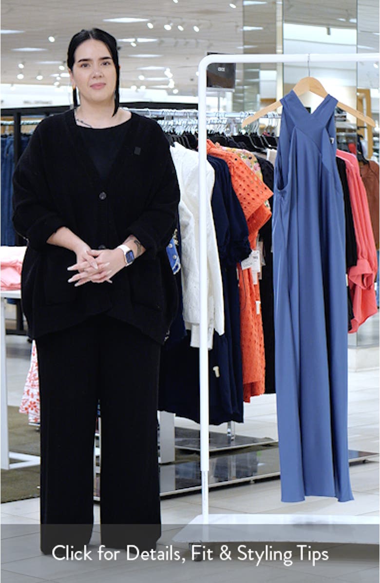 Hammered Satin Cocktail Dress, sales video thumbnail