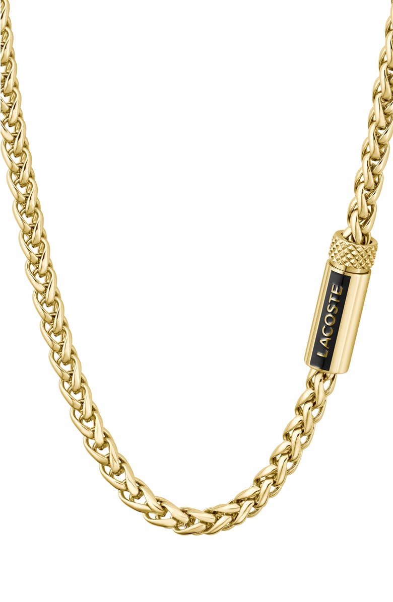 Lacoste Men's Spelt Necklace, Alternate, color, Gold