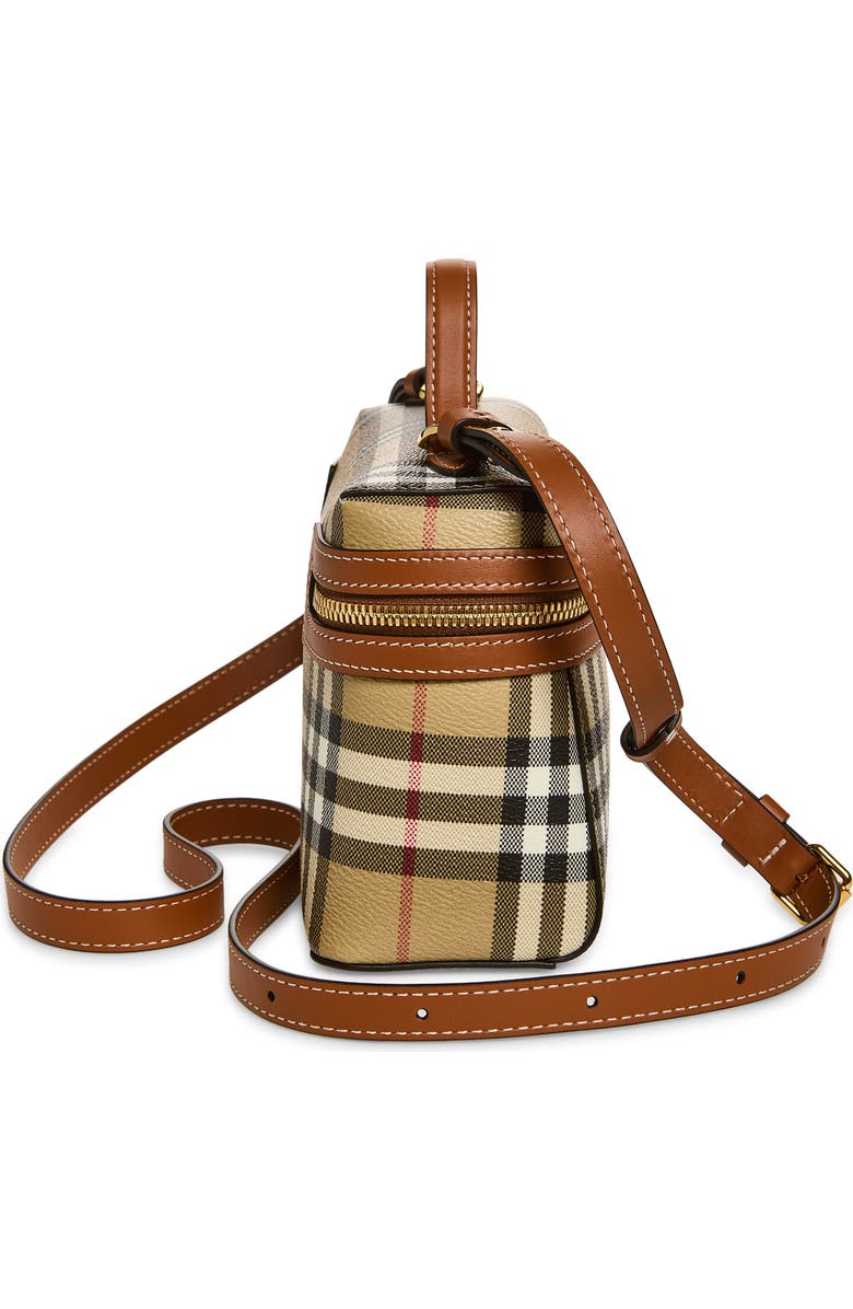 Burberry Check Coated Canvas Vanity Case, Alternate, color, Vntg Chk/ Briar Brown