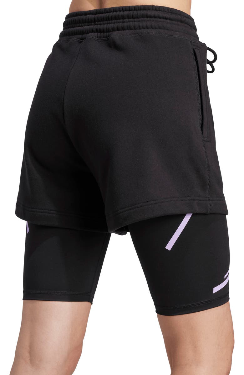 adidas by Stella McCartney Organic Cotton French Terry Shorts, Alternate, color, 