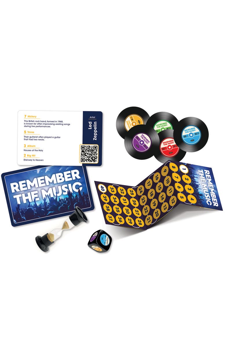 Longshore Remember The Music Game Music Trivia, Ages 8+, Alternate, color, Multicolored