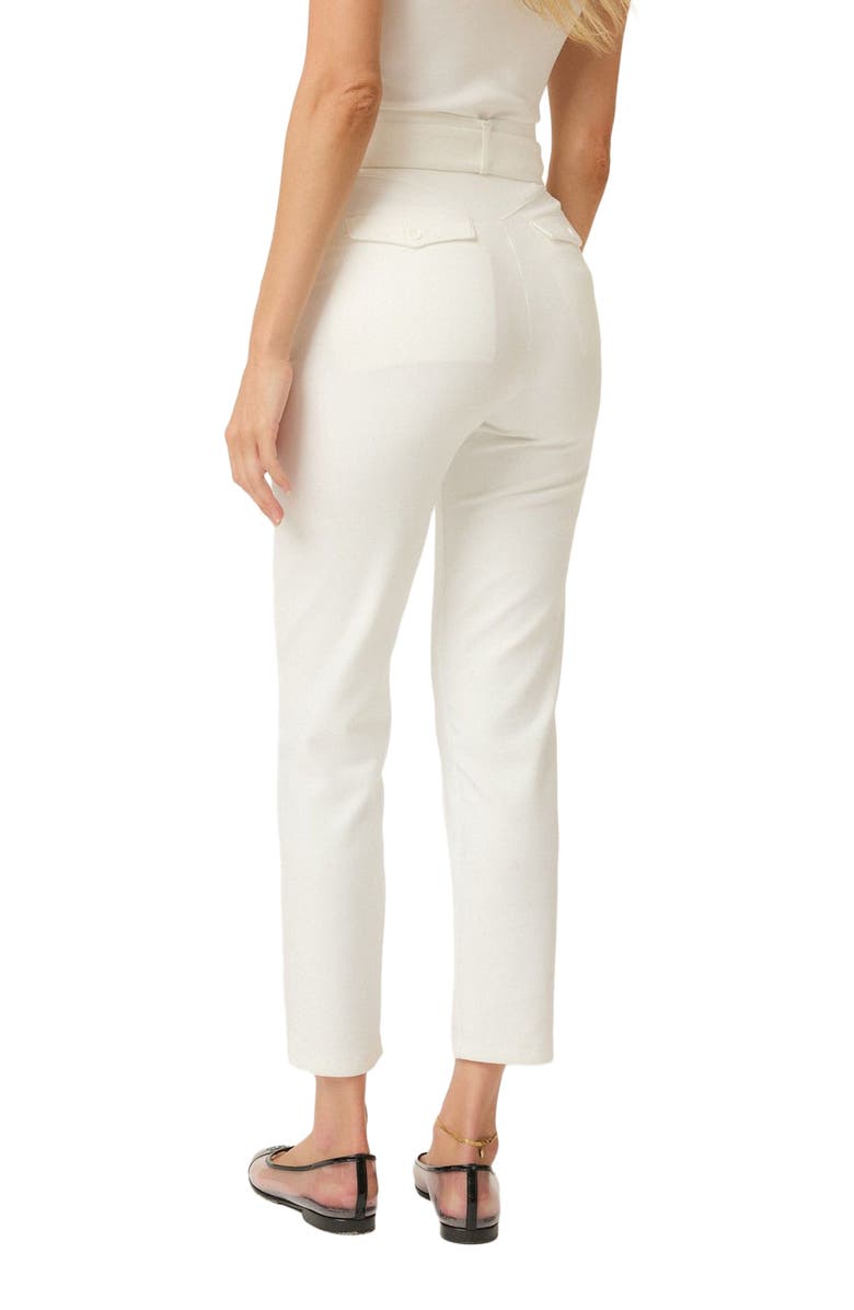 Goldie Byrd Belted Hybrid Pants, Alternate, color, White