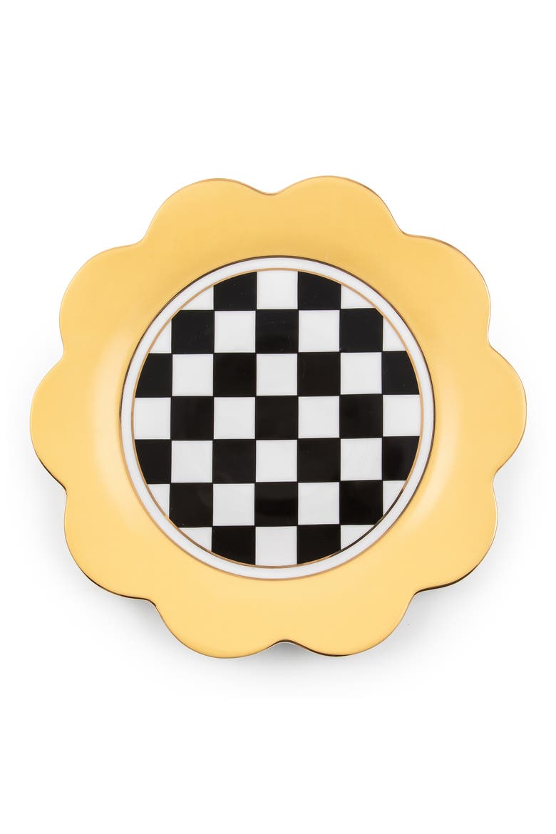Buttercream Petal Dinner Plate, Main, color, YELLOW