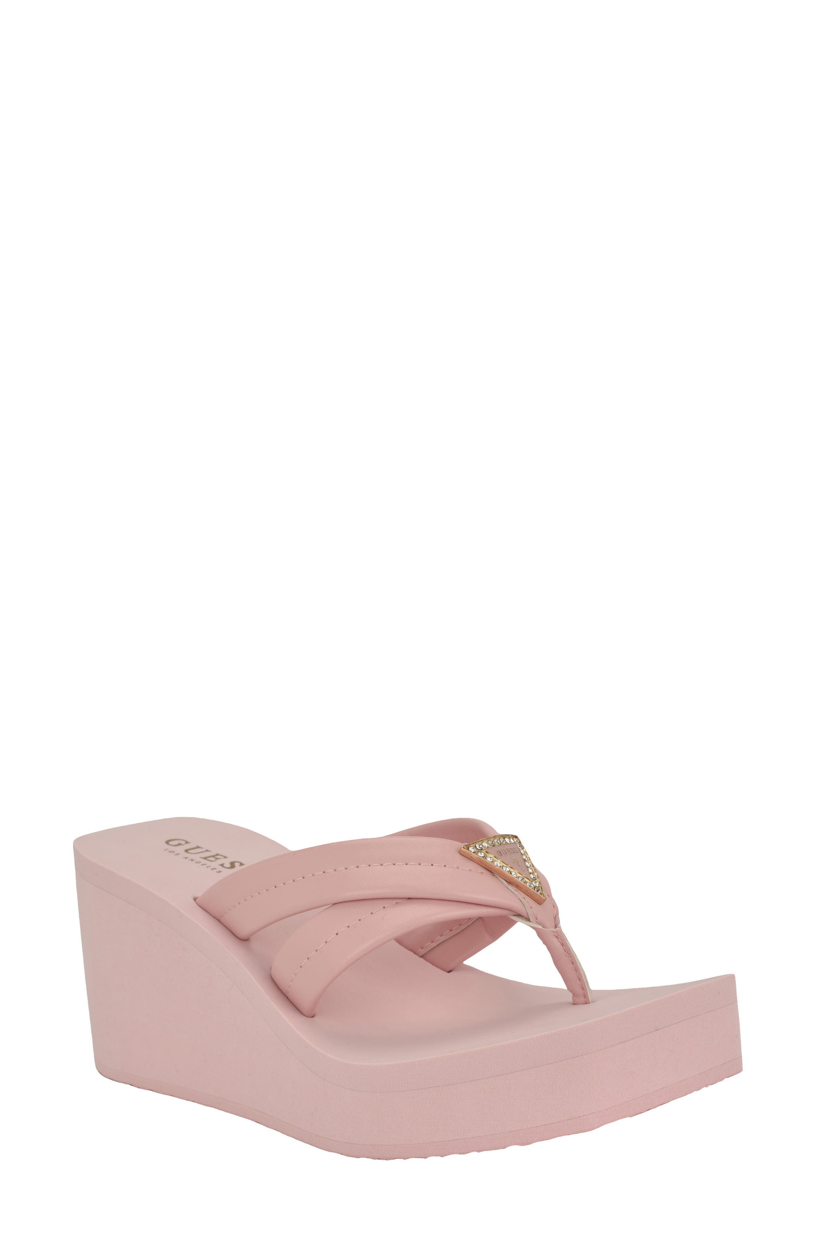 GUESS Sarlow Platform Wedge Sandal, Main, color, Light Pink