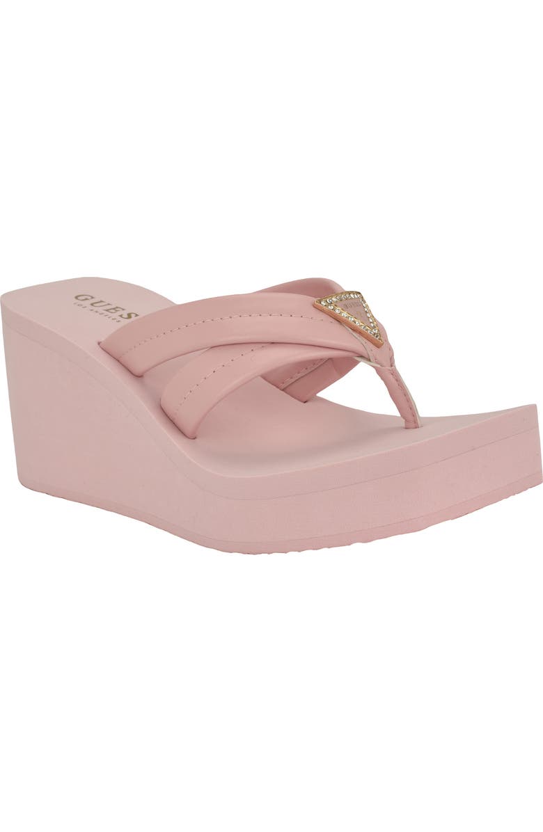 GUESS Sarlow Platform Wedge Sandal, Main, color, Light Pink