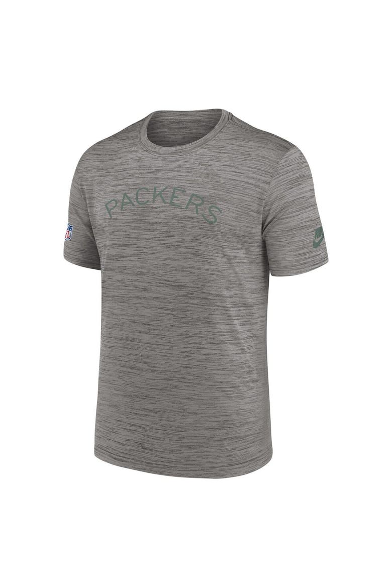 Men's Nike Heather Charcoal Green Bay Packers 2023 Sideline Alternate Logo Performance T-Shirt, Alternate, color, Heather Charcoal