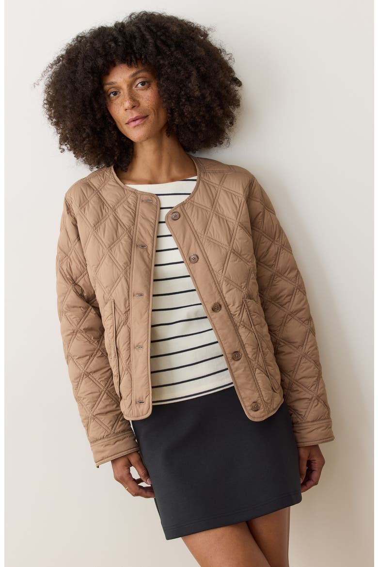Marina Quilted Liner Jacket, Alternate, color, CARAMEL