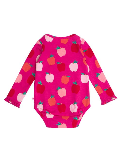 Rufflebutts Baby/toddler Girls Knit Long Sleeve Ruffle Layering Bodysuit In Multi