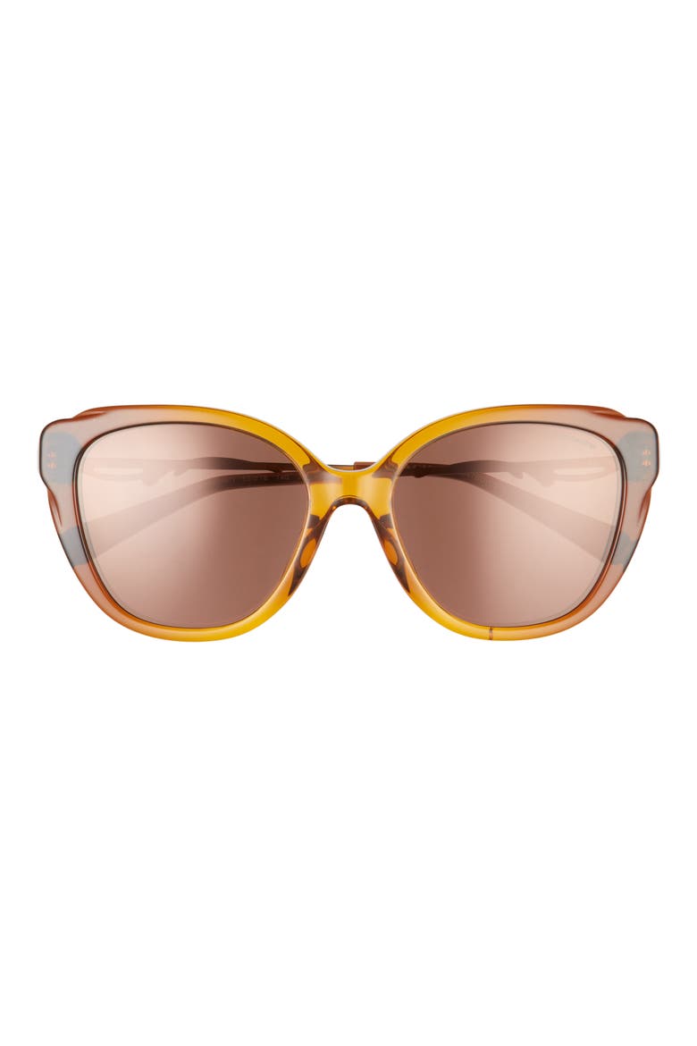 55mm Cat Eye Sunglasses, Main, color, SMOKE