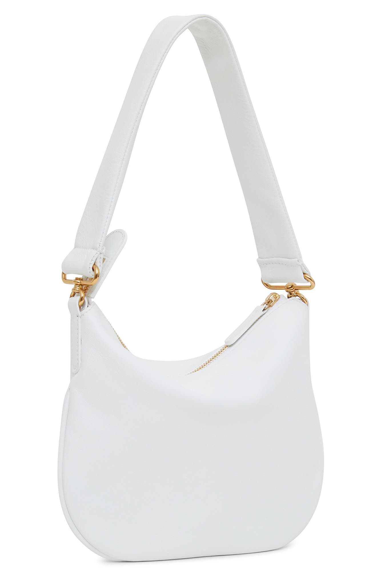 Mini Swing Leather Shoulder Bag, Alternate, color, BIANCA