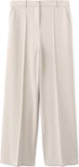 MANGO Pleated Straight Leg Pants