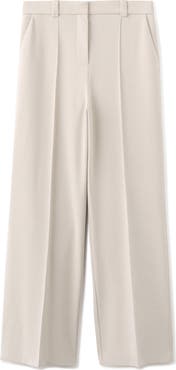 MANGO Pleated Straight Leg Pants