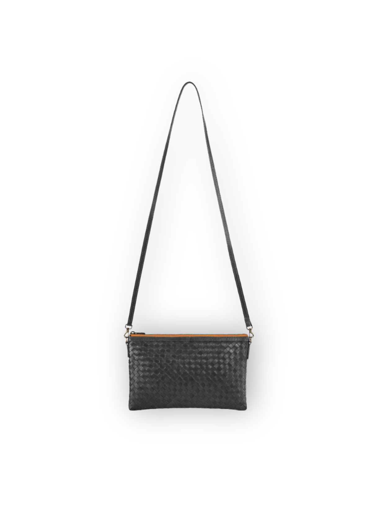 Deux Mains Woven Crossbody Bag, Alternate, color, Black