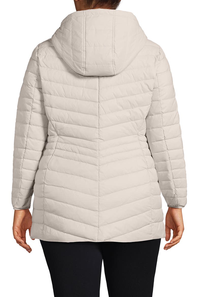 Plus Size Wanderweight Packable Down Long Jacket, Alternate, color, Dusk Gray
