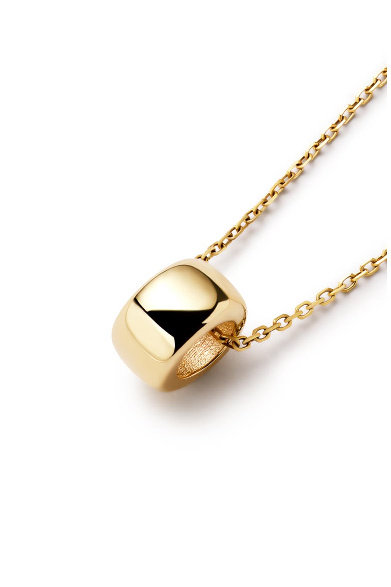 Solid Yellow Gold - Luna Charm Necklace, Alternate, color, Gold