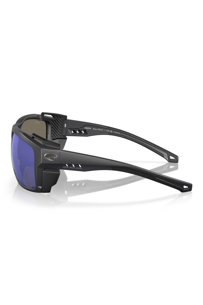 King Tide 8 60mm Polarized Rectangular Sunglasses, Alternate, color, BLUE