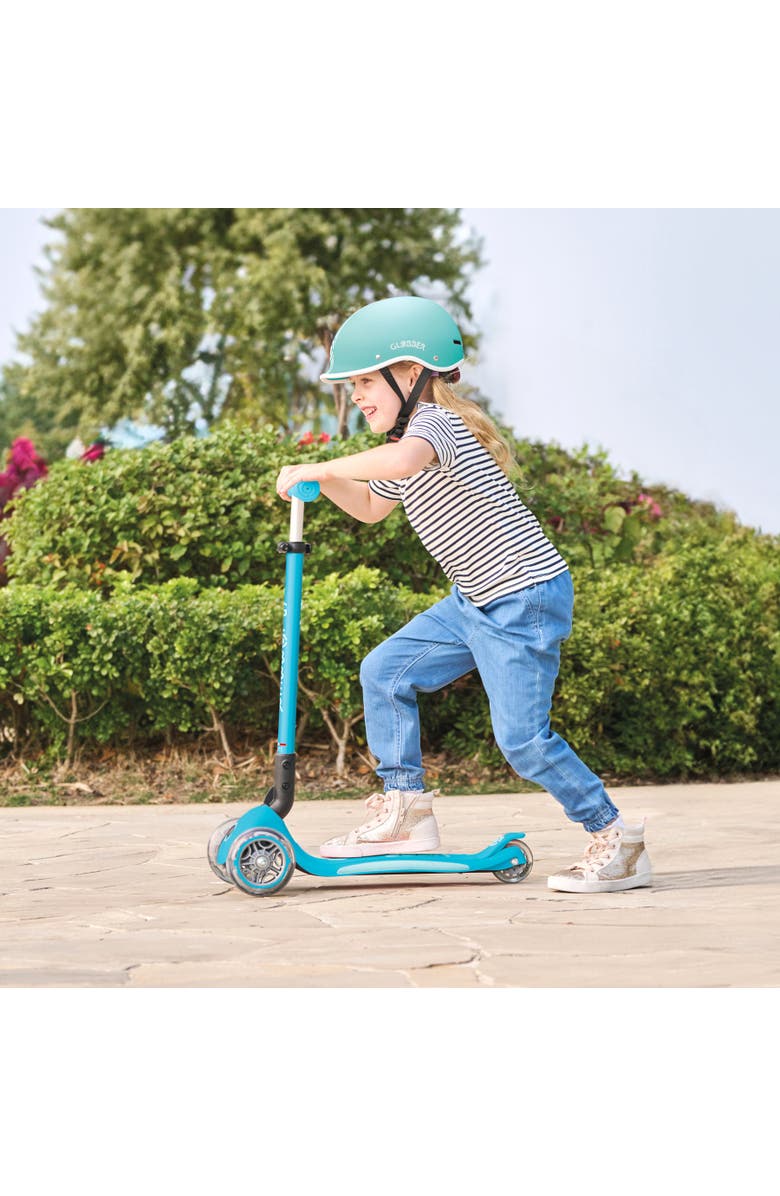 Globber Elite Lights Scooter, Alternate, color, Aqua