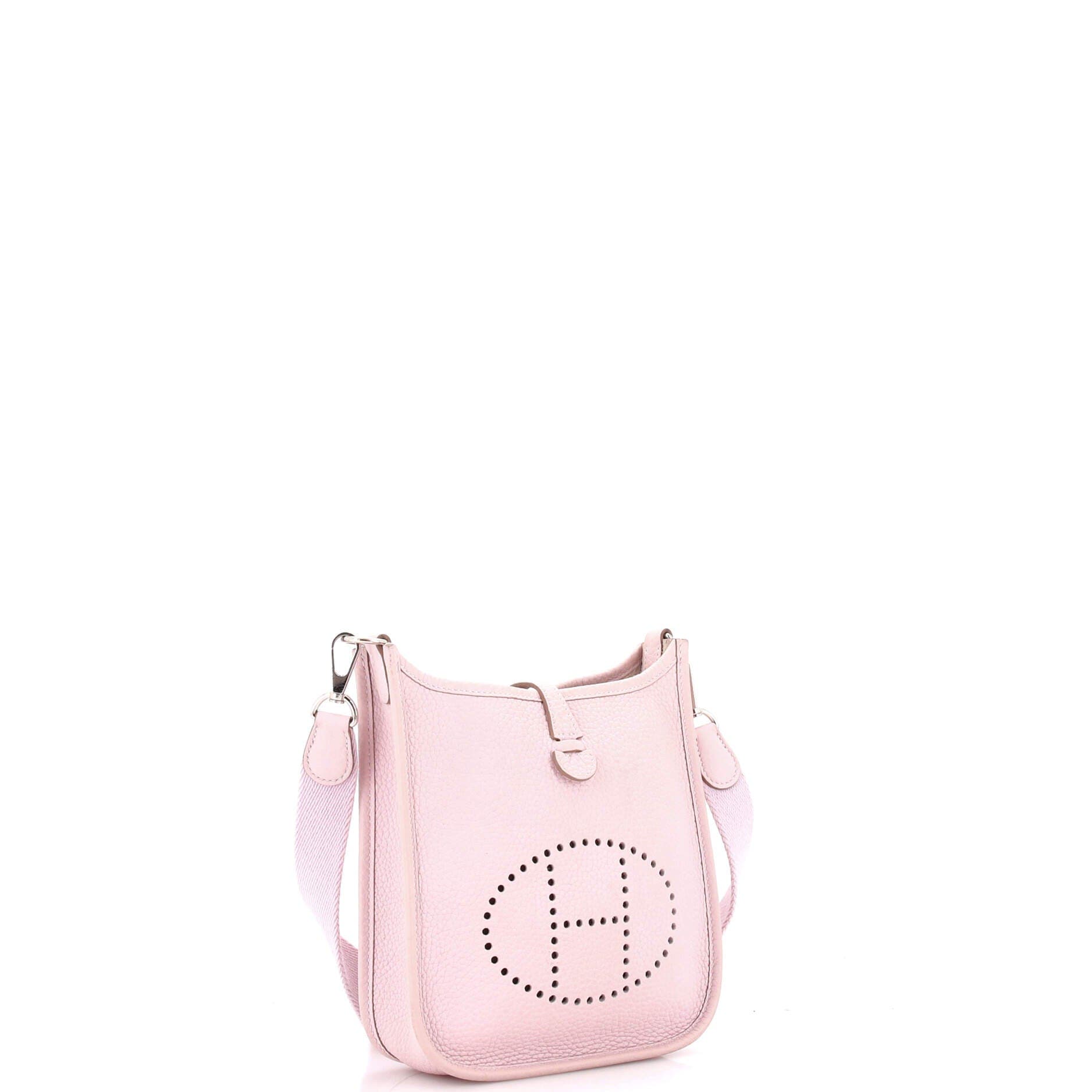 Pre-Owned Hermes Evelyne Bag Gen III Clemence TPM, Alternate, color, Mauve Pale