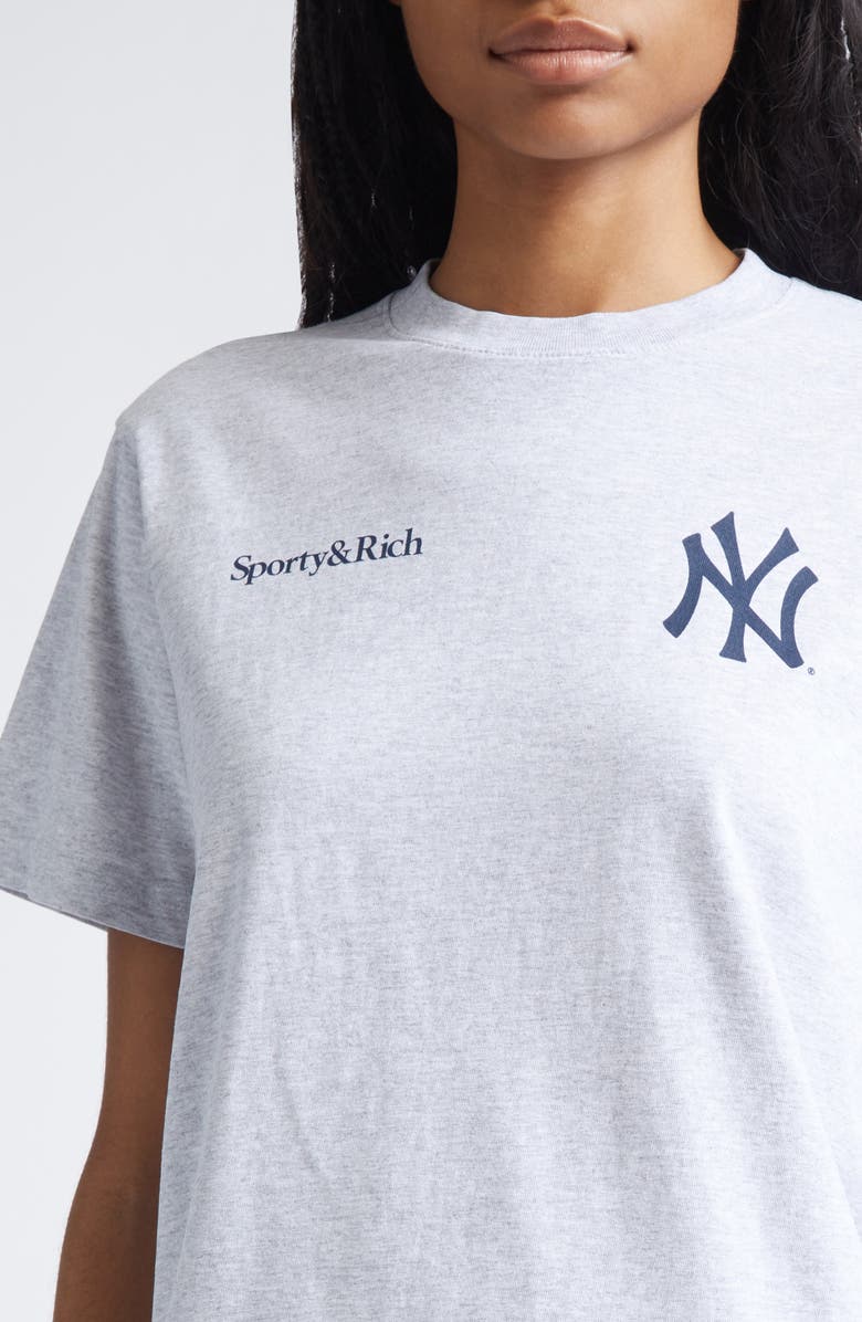 Sporty & Rich Champions T-Shirt, Alternate, color, Heather Gray