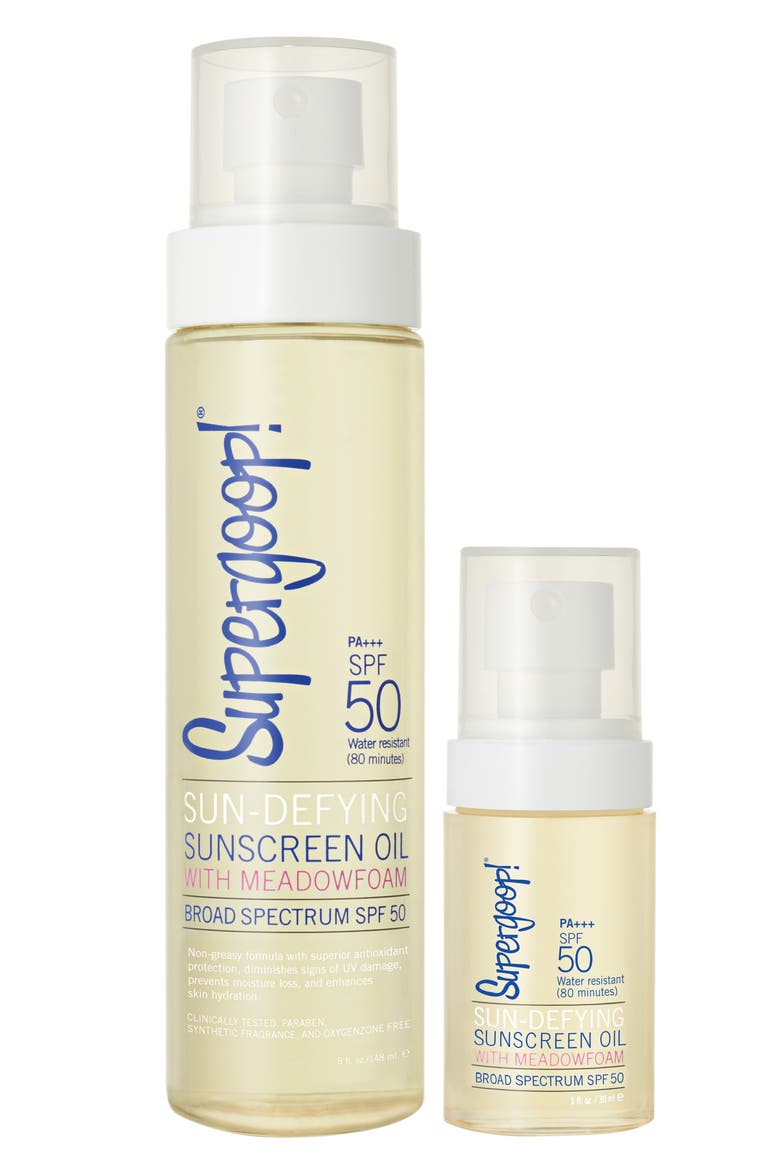 Supergoop! Sun-Defying Sunscreen Oil with Meadowfoam SPF 50, Alternate, color, NO COLOR