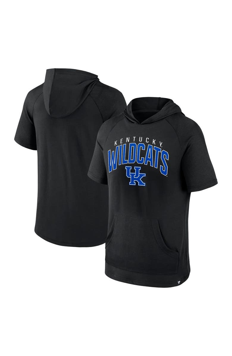 FANATICS Men's Fanatics Branded Black Kentucky Wildcats Double Arch Raglan Short Sleeve Hoodie T-Shirt, Main, color, 