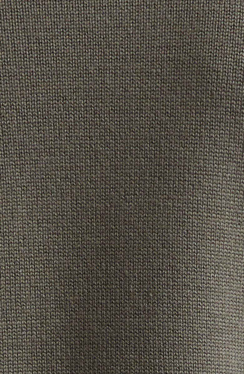 Moncler Quilted Down & Virgin Wool Cardigan, Alternate, color, Backwoods