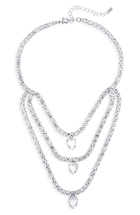 Triple Tier Crystal Necklace
