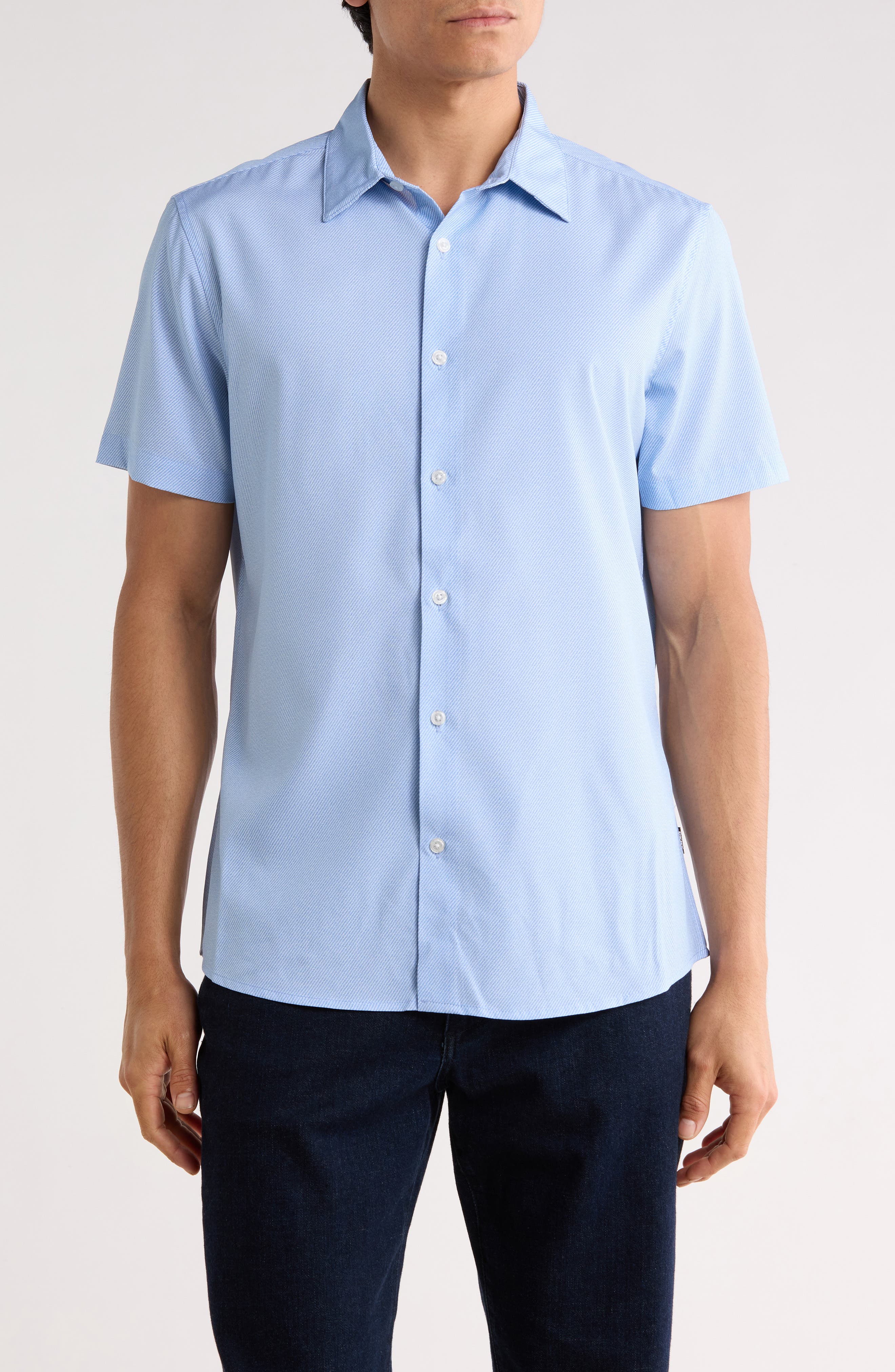 DKNY SPORTSWEAR Olin Short Sleeve Button-Up Shirt
