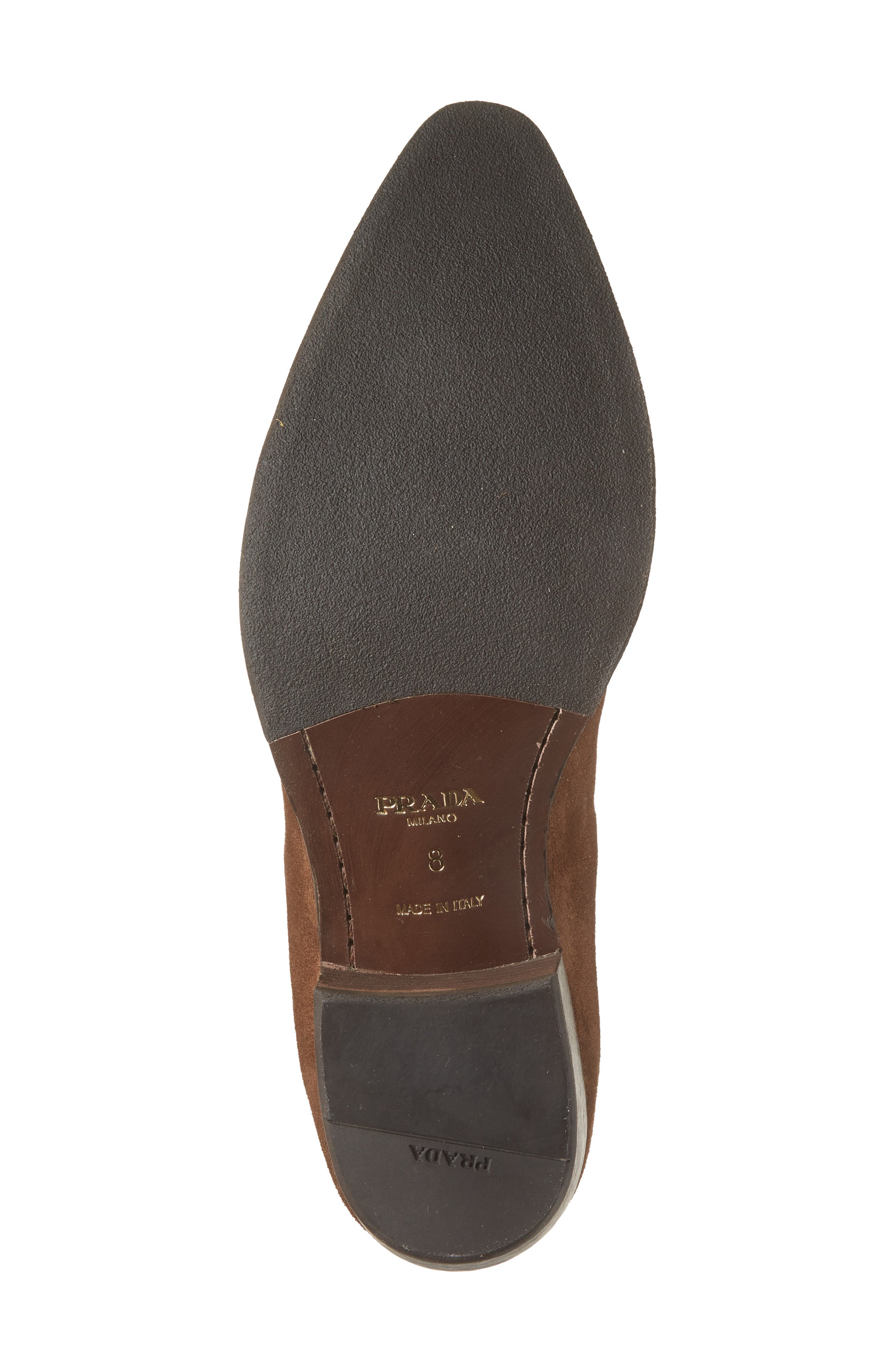 Prada Western Chelsea Boot, Alternate, color, Cacao