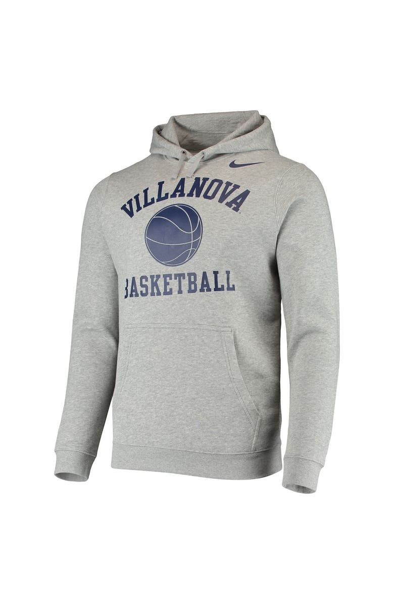 Nike Men's Nike Heathered Gray Villanova Wildcats Basketball Phys Ed Fleece Pullover Hoodie, Alternate, color,