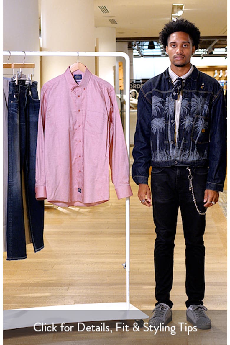 Regular Fit Red Cotton Button-Down Oxford Shirt video