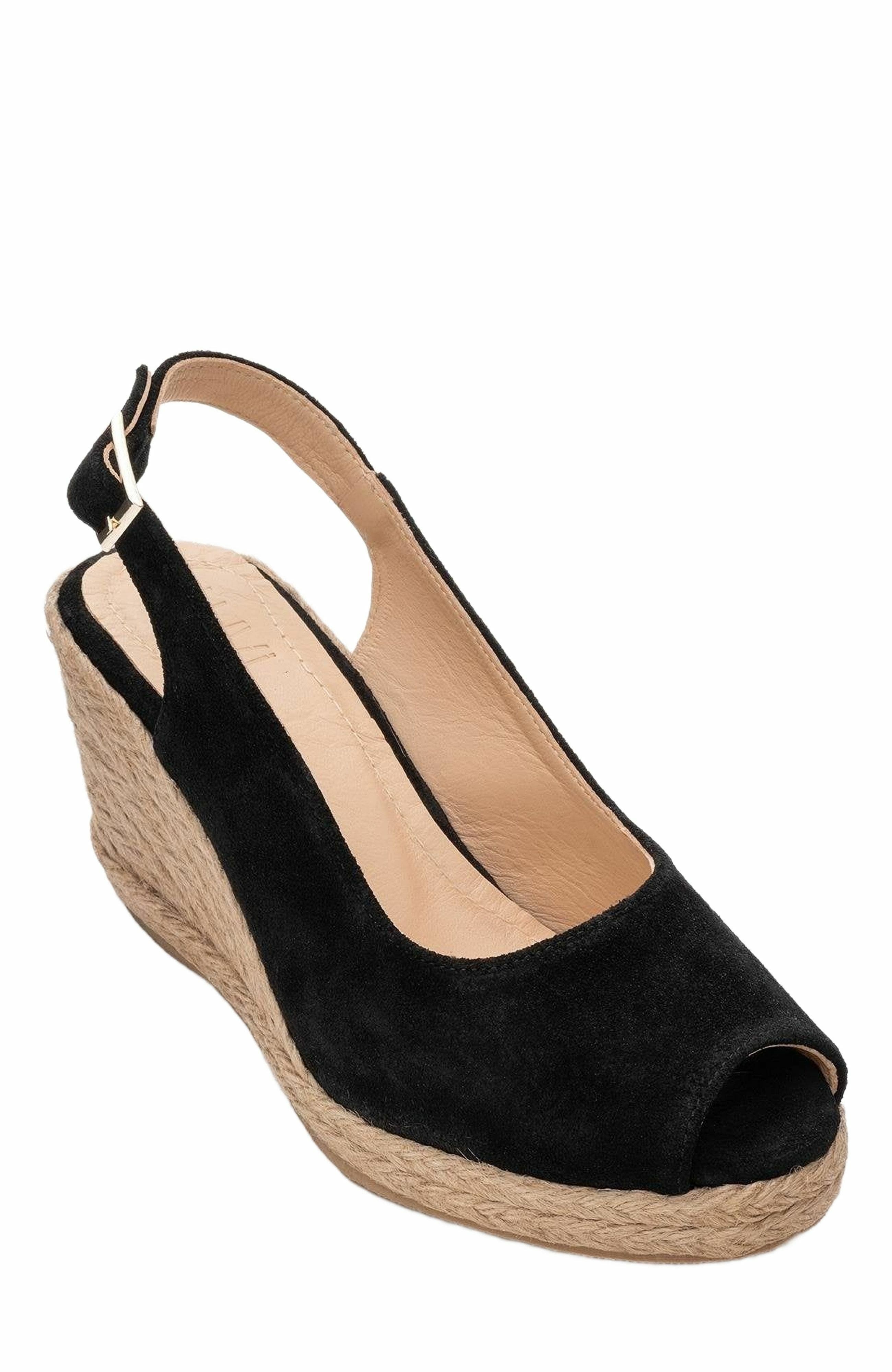 Forever 
Always Shoes Ryan Suede Leather Espadrilles, Alternate, color, Black Suede Leather