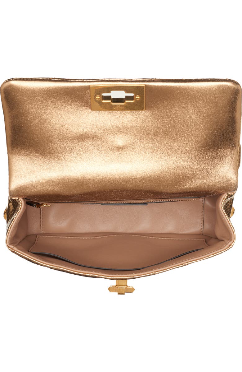 Valentino Garavani Rockstud Spike Metallic Leather Shoulder Bag, Alternate, color,