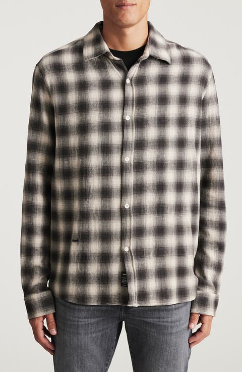 Check Cotton Button-Up Shirt