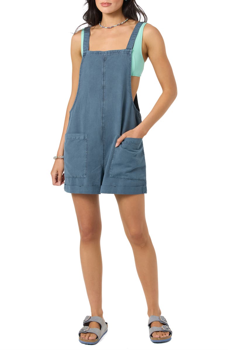 O'Neill Summerlin 2 Cotton & Linen Shortalls, Alternate, color, Slate