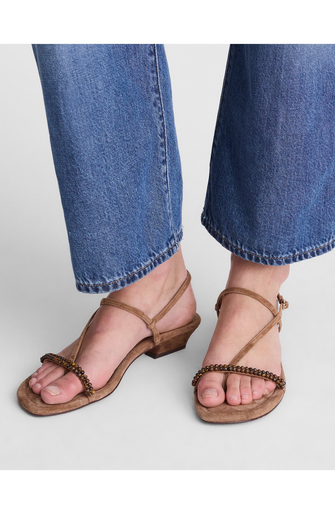 Madewell The Maycie Strappy Sandal, Alternate, color, Aged Cognac