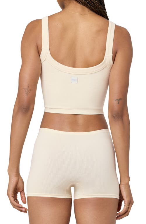 Florence By Mills Scoop Crop Rib Tank In Whitecap Grey