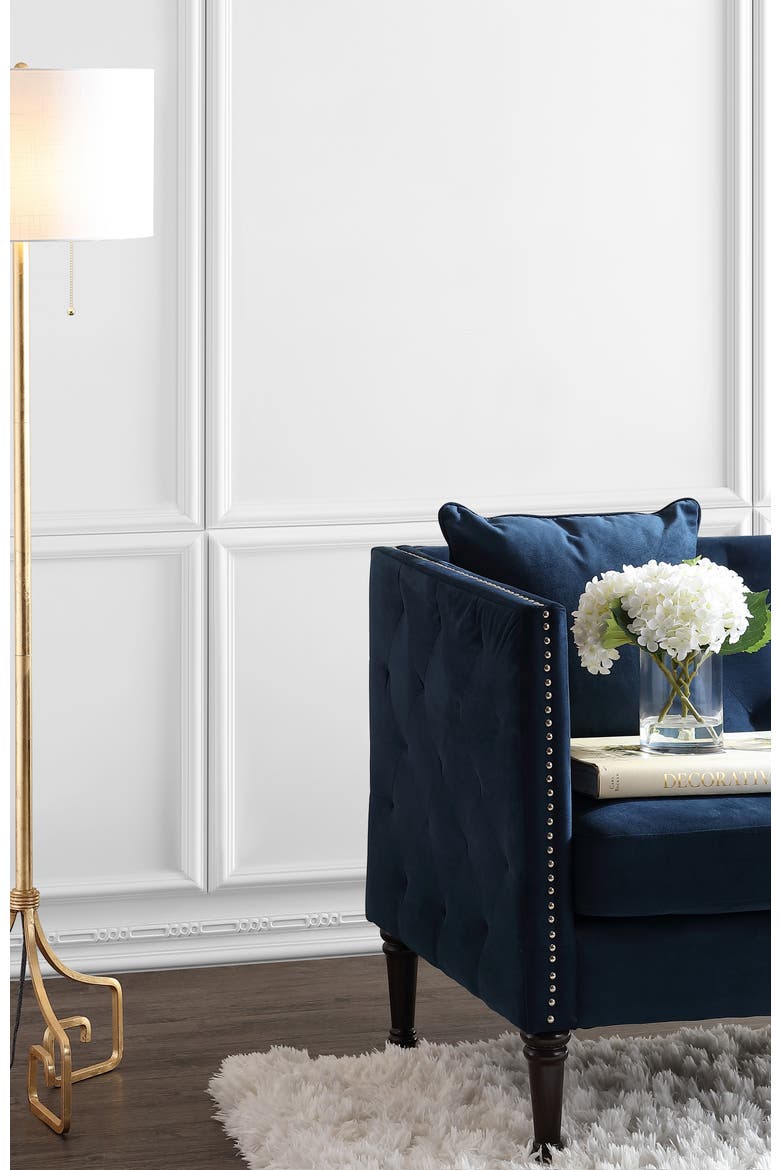 Newman 61.5" Transitional Glam Metal LED Floor Lamp, Gold Painting, Alternate, color, Gold Painting