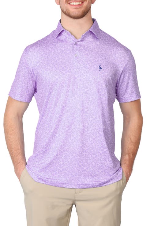 Overlapping Flowers Performance Polo