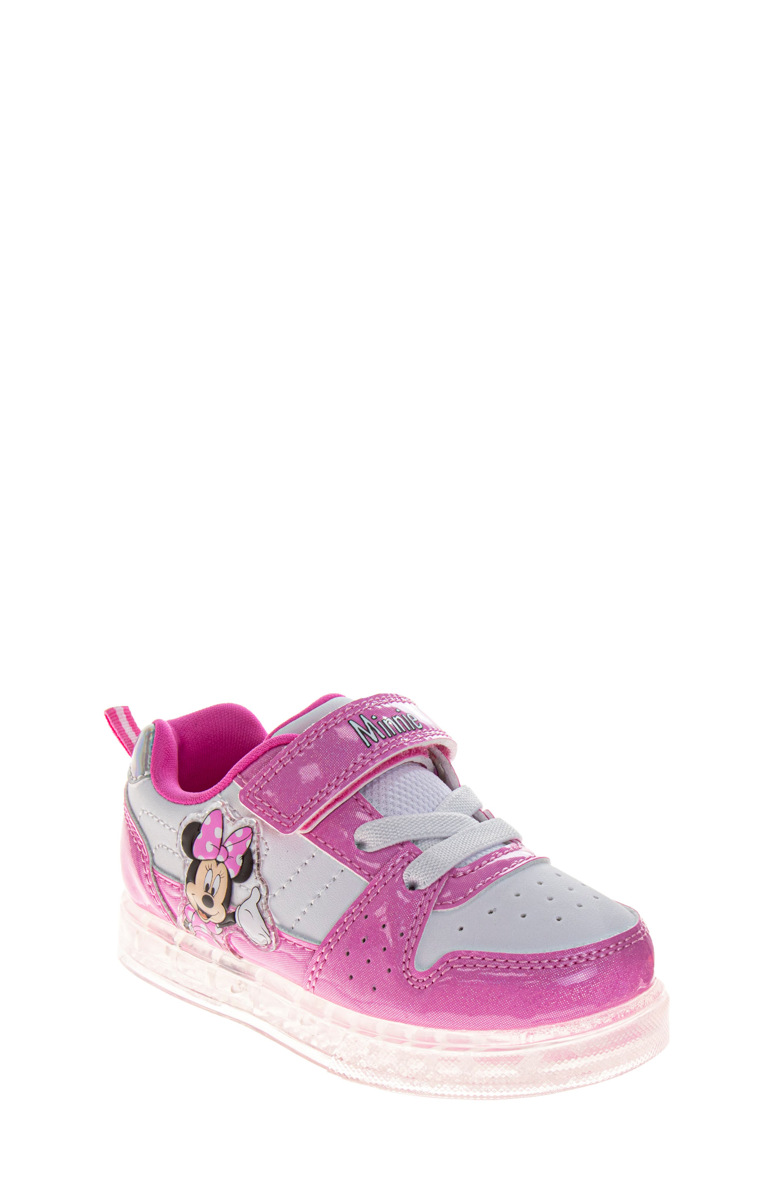 JOSMO Kids' x Disney Minnie Mouse Light-Up Sneaker, Main, color, Pink White