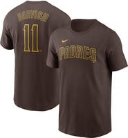 Nike Men's Nike Yu Darvish Brown San Diego Padres Fuse Name & Number T-Shirt